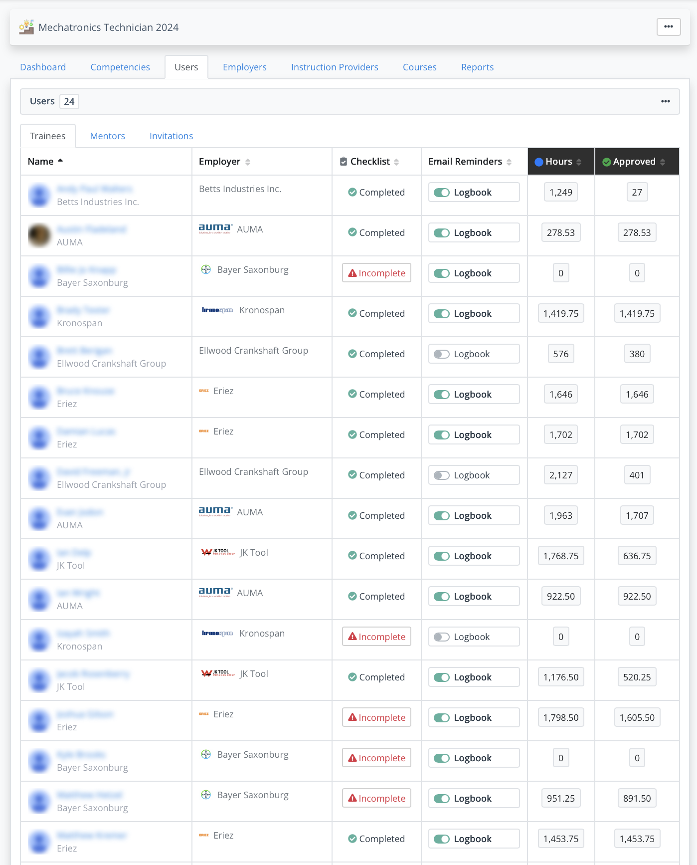 LearningOps progress view connected to VELA entries